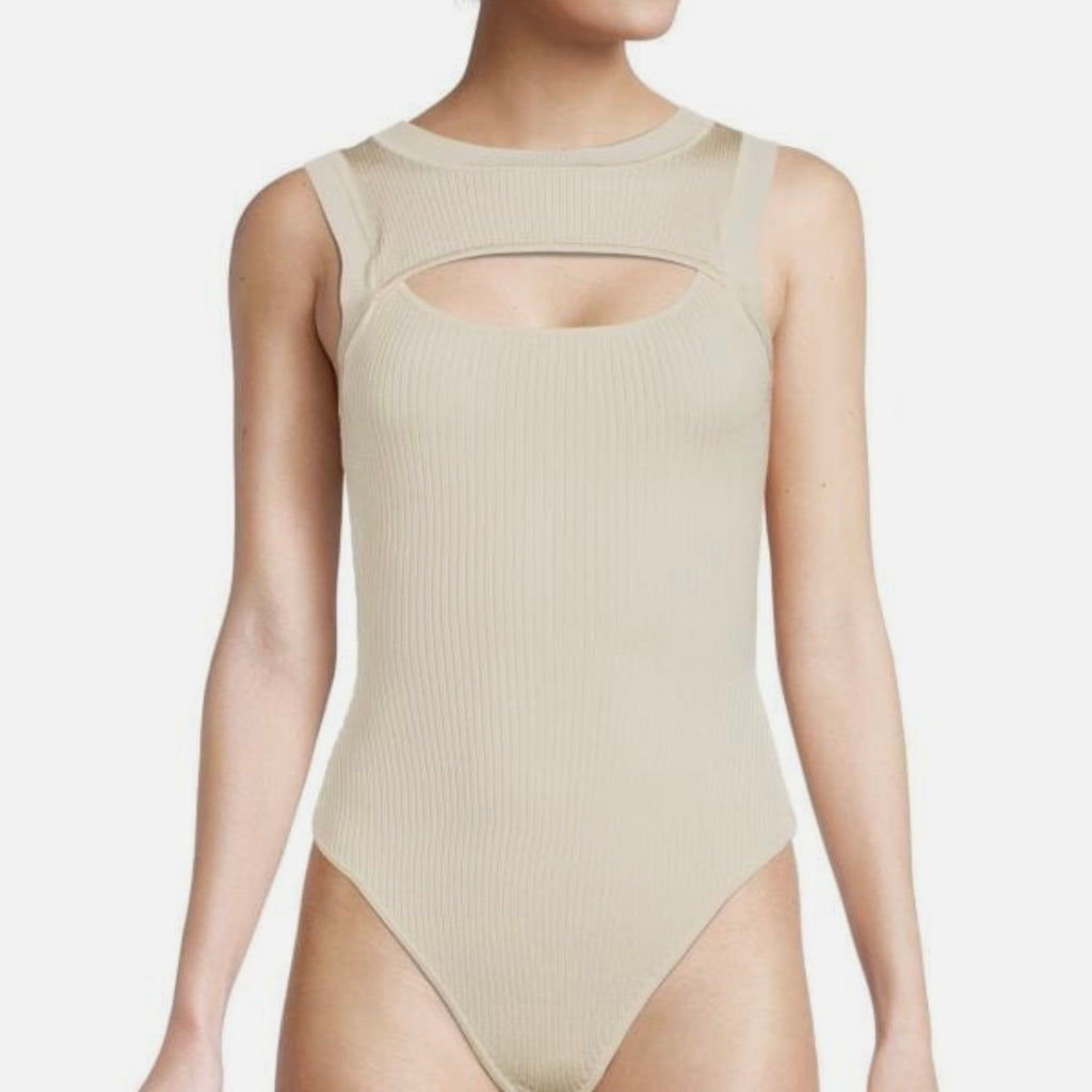 GOOD AMERICAN | RIBBED THONG BODYSUIT