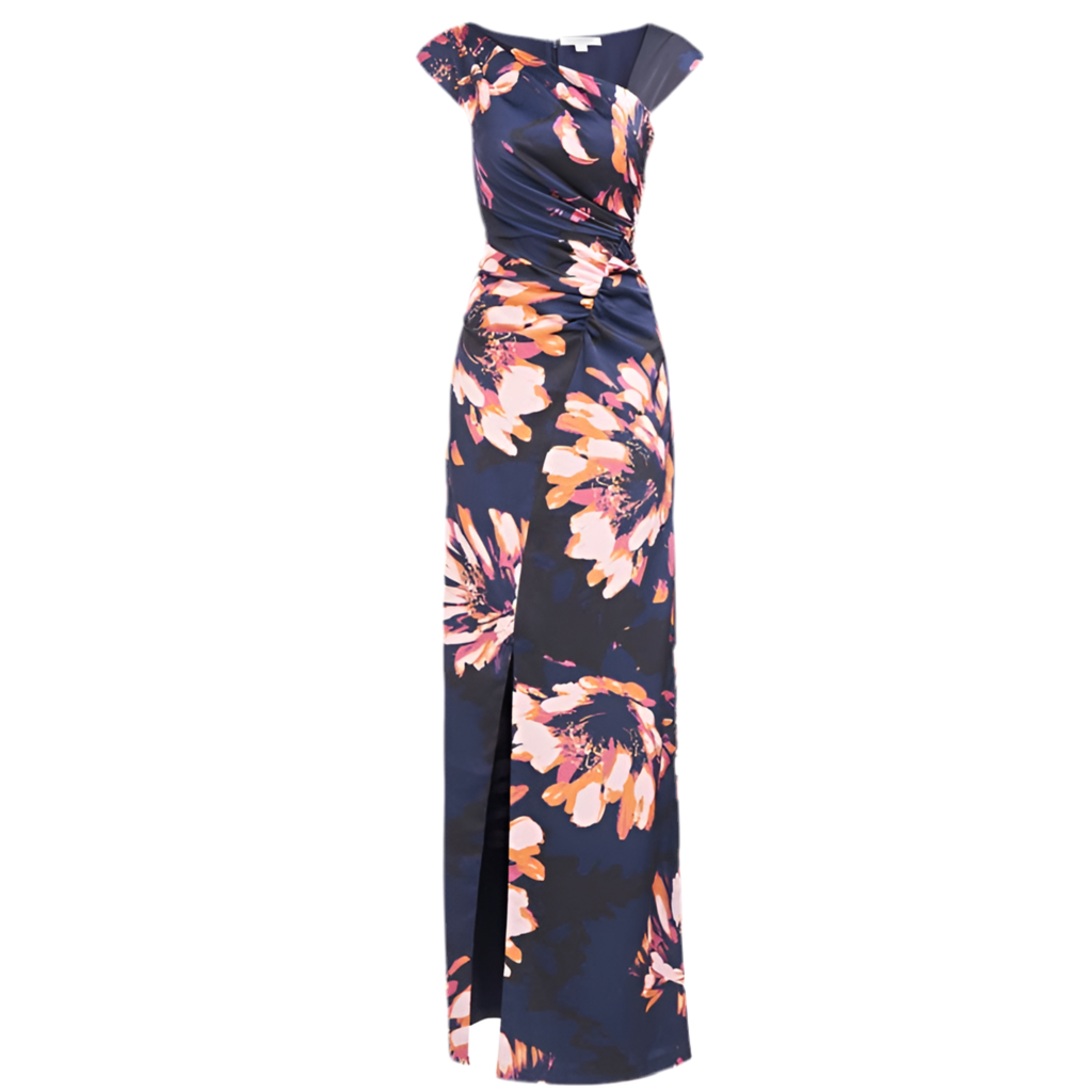 KAY UNGER | WAFA COLUMN FLORAL GOWN