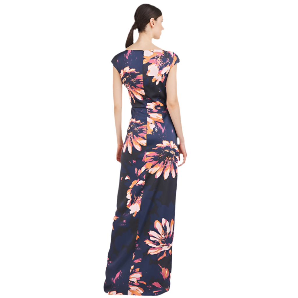 KAY UNGER | WAFA COLUMN FLORAL GOWN
