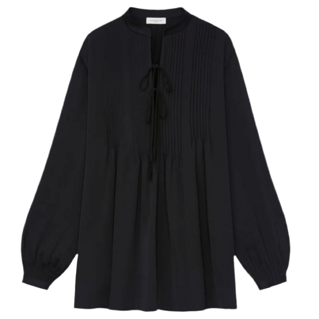 LAFAYETTE 148 NEW YORK | PINTUCK TIE NECK BLOUSE