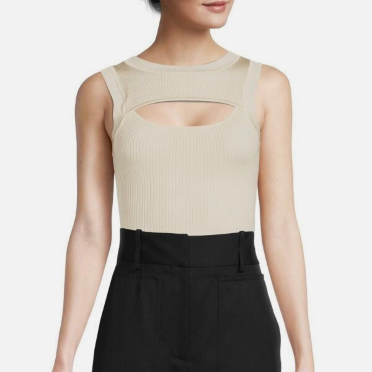 GOOD AMERICAN | RIBBED THONG BODYSUIT